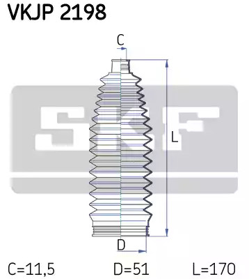 Комплект пыльника SKF VKJP 2198 (VKN 401)